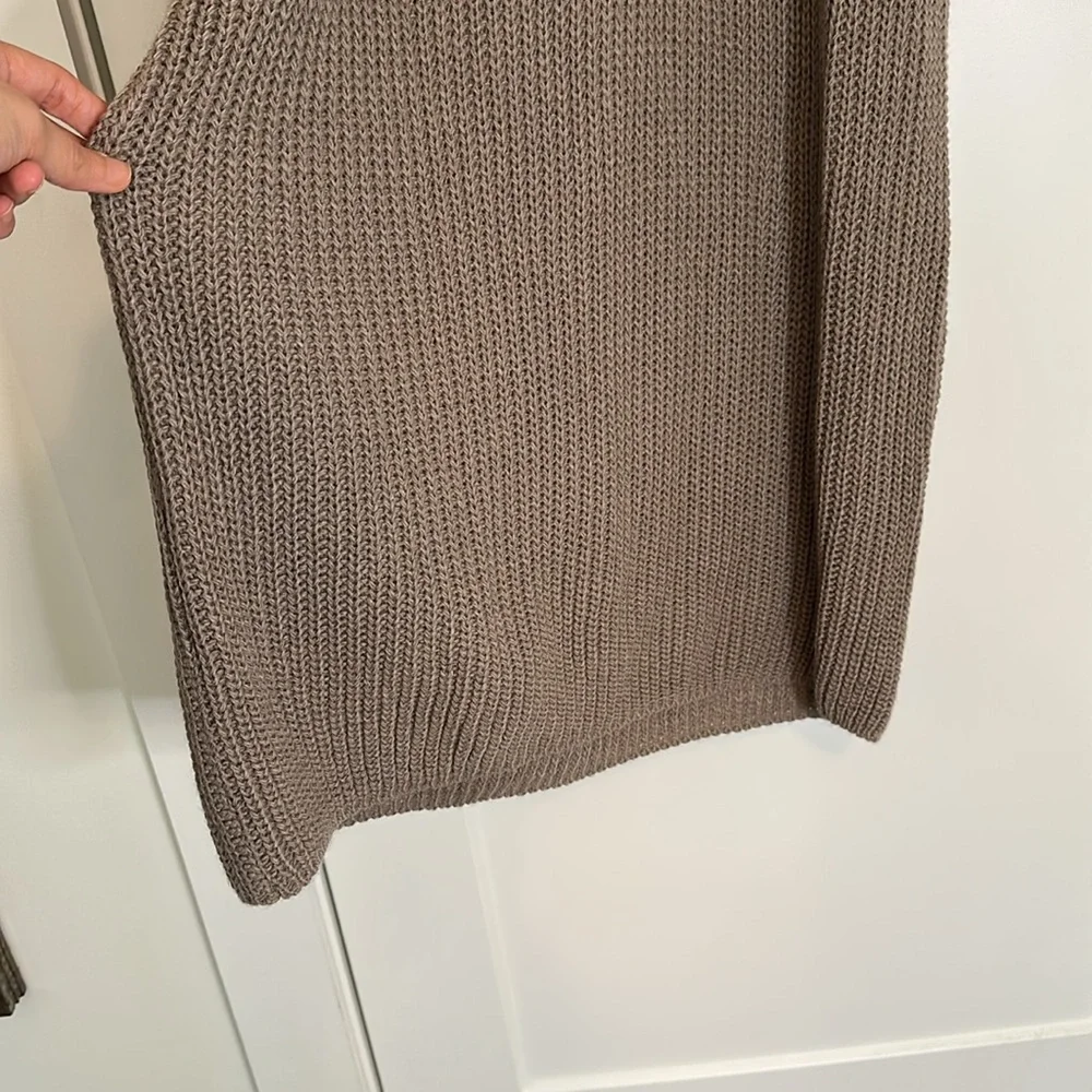 NWOT Cozy Knit Taupe Dress - Picture 4 of 5